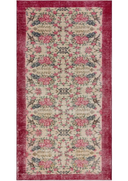 Teselya Bej Çizgili Yün Modern Desenli Yün Hav Toz Vermez Leke Tutmayan Salon Yolluk Mutfak El Dokuma Halı