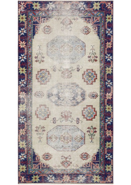 Atina Krem Eskitme Yün Modern Desenli Yün Hav Toz Vermez Leke Tutmayan Salon Yolluk Mutfak El Dokuma Halı