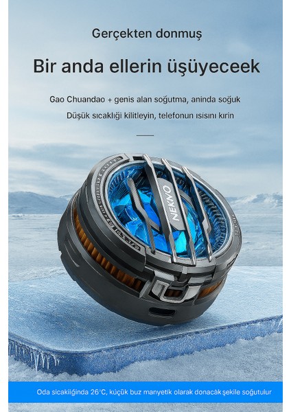 CX07 Yüksek Performanslı Telefon Soğutucu | 15W Radyatörlü Fan • Magsafe Destekli • Tablet Uyumlu