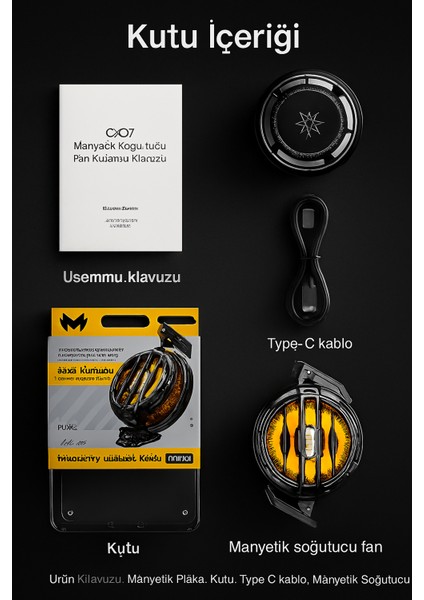 CX07 Yüksek Performanslı Telefon Soğutucu | 15W Radyatörlü Fan • Magsafe Destekli • Tablet Uyumlu indirimleri