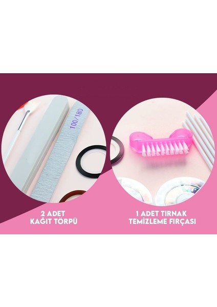 37 Parça Tırnak Süsleme Seti Nail Arts Süsleme Taşları Profesyonel Set fiyatları
