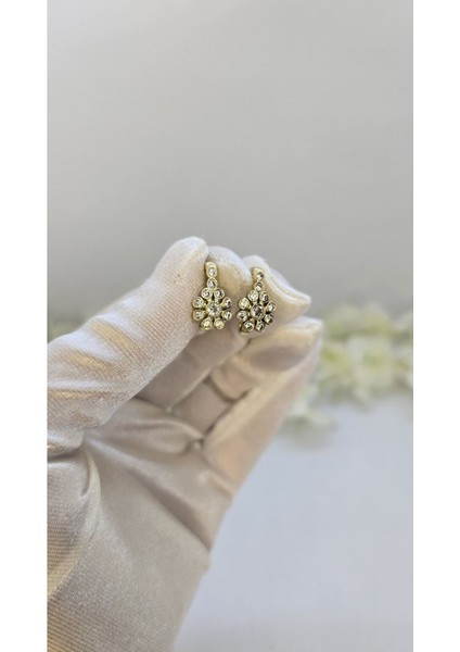 14 Ayar Altın Kaplama Zirkon Taşlı Kadın Küpe – Zarif ve Işıltılı (M2) fiyatları