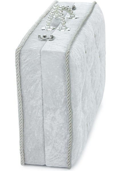 Söz Nişan Düğün Çeyizlik Kadife Gelin Bohça Sandık - Beyaz modelleri