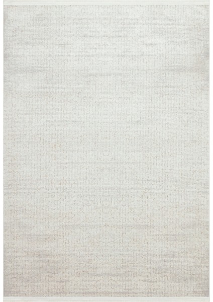 Axenia Bej Düz Etnik Modern Desenli Akrilik Hav Vermeyen Leke Tutmayan Kolay Temizlenen Yumuşak Makine Salon Yolluk Mutfak Halı