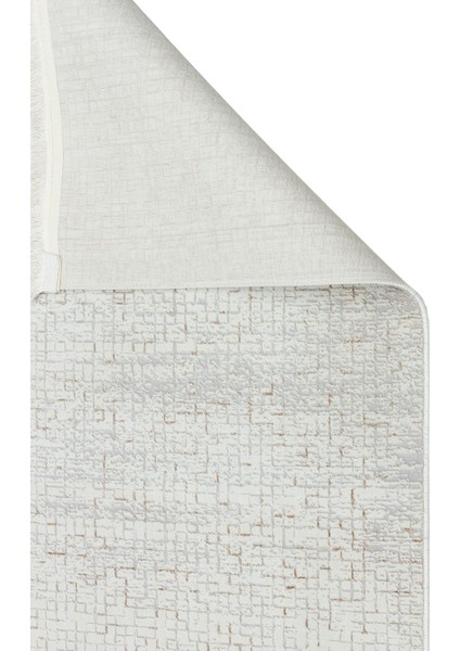 Axenia Bej Düz Etnik Modern Desenli Akrilik Hav Vermeyen Leke Tutmayan Kolay Temizlenen Yumuşak Makine Salon Yolluk Mutfak Halı fiyatları