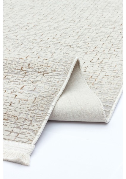 Axenia Bej Düz Etnik Modern Desenli Akrilik Hav Vermeyen Leke Tutmayan Kolay Temizlenen Yumuşak Makine Salon Yolluk Mutfak Halı modelleri