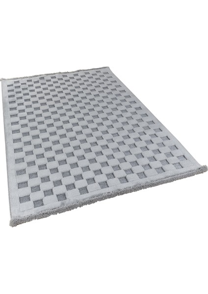 Exo Gri Geometrik Etnik Modern Desenli Hav Vermeyen Leke Tutmayan Kolay Temizlenen Yumuşak Makine Salon Yolluk Mutfak Halı fırsatları