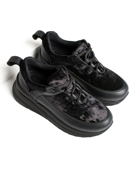 Siyah - Kadife Dolgu Taban Sneaker fırsatları