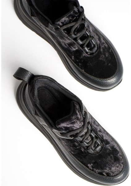 Siyah - Kadife Dolgu Taban Sneaker indirimleri