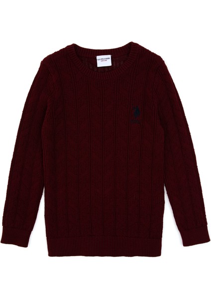 Erkek Çocuk Bordo Kazak /triko 50315638-VR014