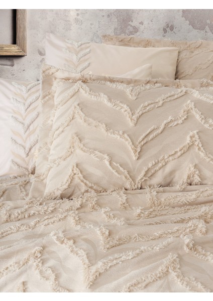 Limi Çift Kişilik Yatak Örtülü Nevresim Takımı Crimp Bej fiyatları