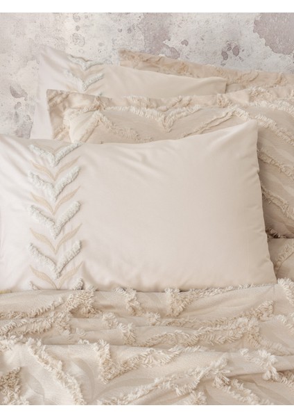 Limi Çift Kişilik Yatak Örtülü Nevresim Takımı Crimp Bej modelleri