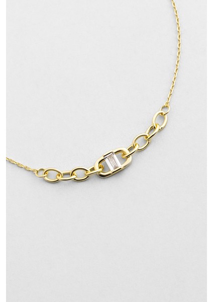 Amanda 18 Ayar Sarı Altın Kaplama 19 cm Gümüş Bileklik indirimleri