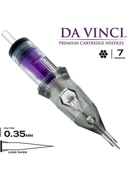 Davinci V2 | 1207 Rllt | Round Liner Long Taper Kartuş Dövme İğnesi fiyatları
