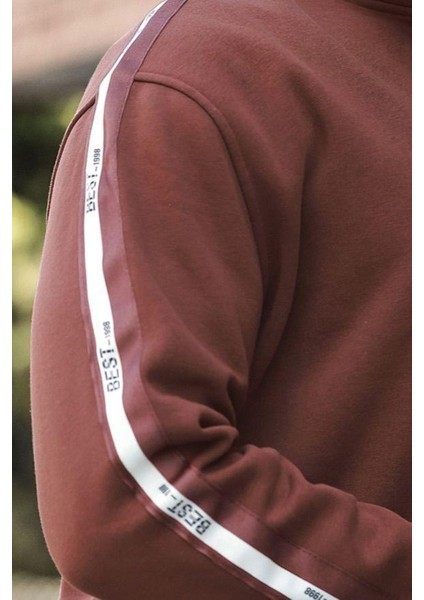 Acı Kahve Fermuarlı Yarım Balıkçı Yaka Erkek Sweatshirt E7164 fırsatları