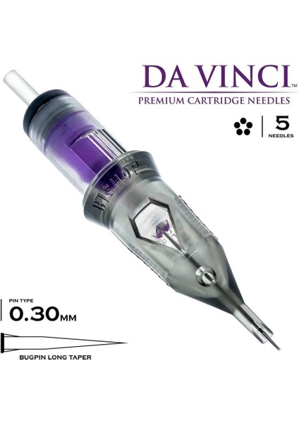 Davinci V2 | 1005 Rllt | Round Liner Long Taper Kartuş Dövme İğnesi fiyatları