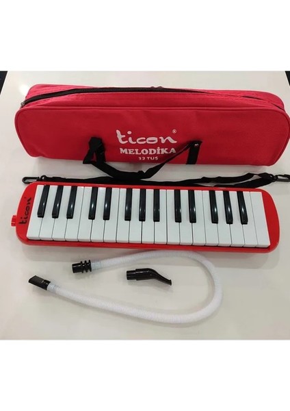 Melodika 32 Tuşlu Çantalı Kırmızı fiyatları