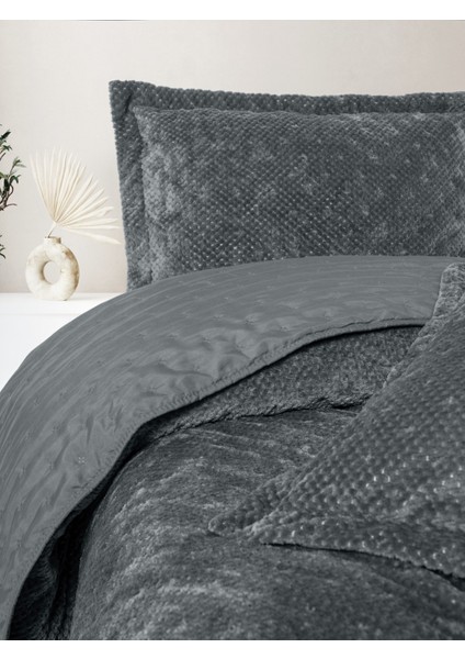 Softnest Tek Kişilik Yatak Örtüsü Boleta Koyu Gri fiyatları