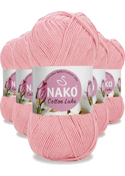 5 Adet Cotton Lüks Yelek Tunik Kazak Bluz Hırka Ipi Yünü Açık Pembe 97548