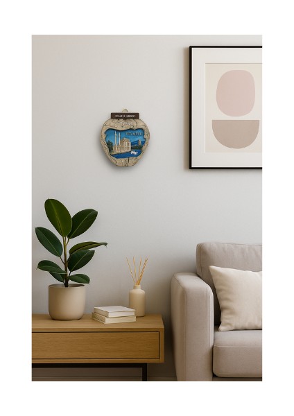 Vintage Istanbul Ortaköy Camii Figürlü El Boyaması Küp Duvar Süsü fiyatları