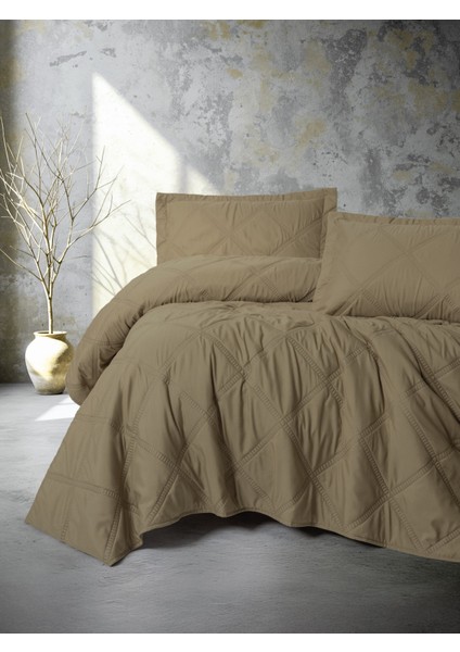 Serra Çift Kişilik Yatak Örtüsü Tila Bej