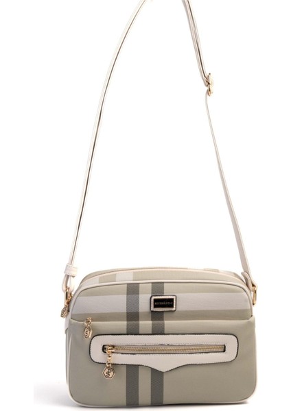 A.yeşil - Kemik SP491 Kadın Çapraz Çanta