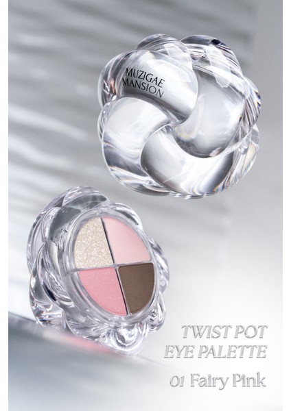 4'lü Far Paleti + Mini Boy Icy Glow (Set) Muzıgae Mansıon Twist Pot Eye Palette (01 Fairy Pink) modelleri