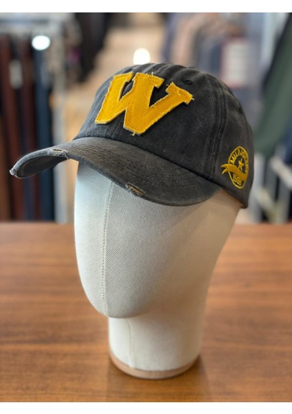 W Logo Vintage Yıkamalı Eskitme Cap Şapka
