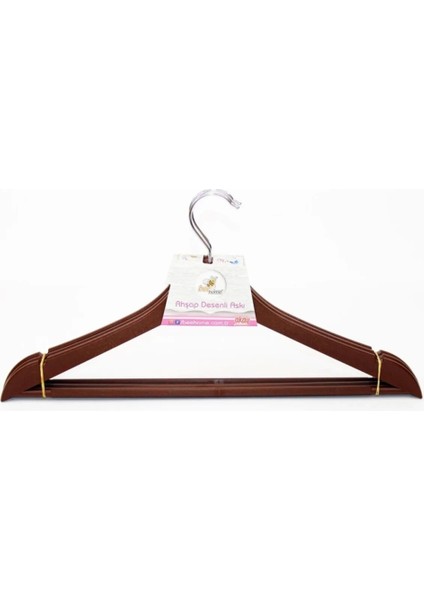 Ahşap Görünümlü Plastik Elbise Askısı 3 Lü -AK439 fiyatları