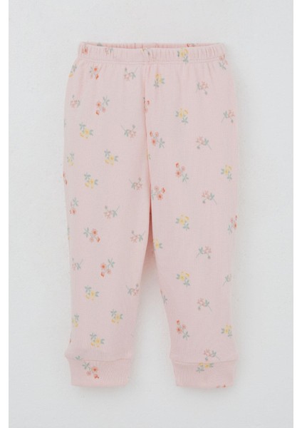 Kız Bebek Pijama Takımı Omuzdan Patlı Renkli Çiçek Desenli 4 Ay-1 Yaş, Pembe modelleri