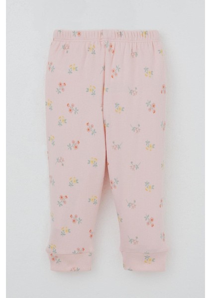 Kız Bebek Pijama Takımı Omuzdan Patlı Renkli Çiçek Desenli 4 Ay-1 Yaş, Pembe indirimleri