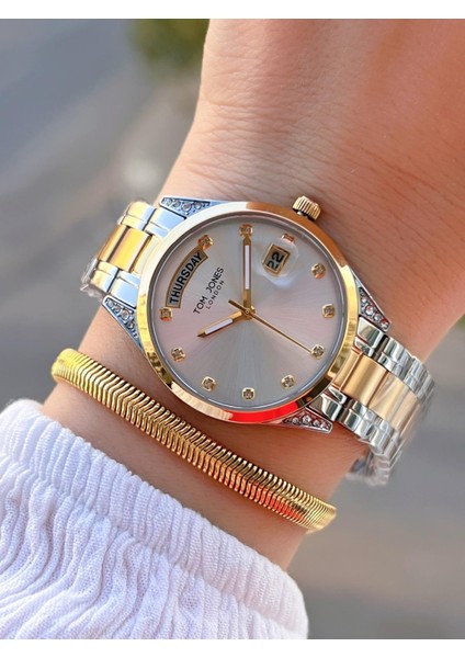 Çelik Kordon Kararma Renk Atma Yapmaz 3 Atm Suya Dayanıklı Kadın Kol Saati BTJ.YN.10042.4