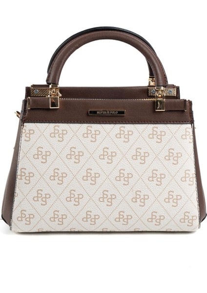 Bej - Kahve SP1193 Kadın El Çantası