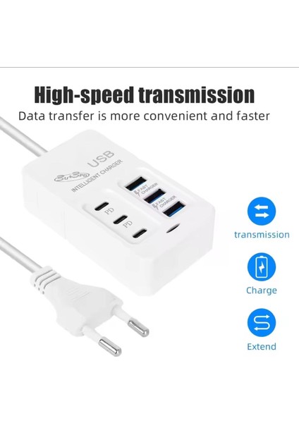 Şarj Cihazı USB Çoklu Şarj Aleti 6 USB 65 W Rack Charger fiyatları