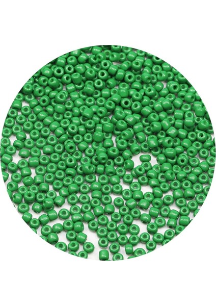 Opak Yeşil Renk 4 mm Yaklaşık 220 Adet/20 Gram Cam Boncuk Oya Yazma Bileklik ve Kolye fırsatları