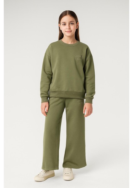 Kız Çocuk Oversize 2 Iplik Cepli Eşofman Takımı