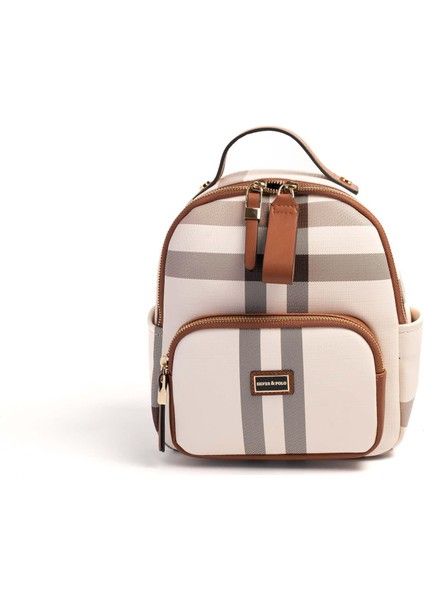 Krem - Taba SP1130 Kadın Sırt Çantası