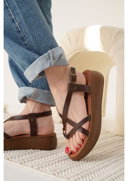 Linya Premium Acı Kahve Hakiki Deri Sandalet fiyatları