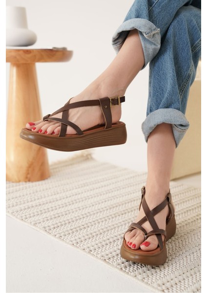 Linya Premium Acı Kahve Hakiki Deri Sandalet indirimleri