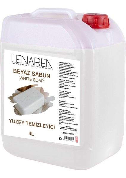 Yüzey Temizleyici Beyaz Sabun 4lt
