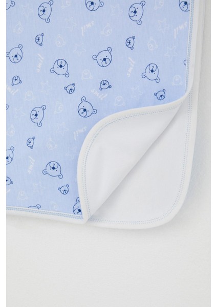 Yenidoğan Bebek Battaniyesi Sevimli Ayıcık Figürlü Yıldız Desenli Standart, Mavi modelleri