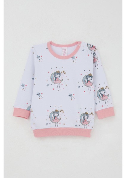 Kız Bebek Eşofman Takım Omuzdan Patlı Hayalci Kız Desenli 4 Ay-1 Yaş, Beyaz fiyatları