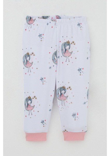 Kız Bebek Eşofman Takım Omuzdan Patlı Hayalci Kız Desenli 4 Ay-1 Yaş, Beyaz modelleri