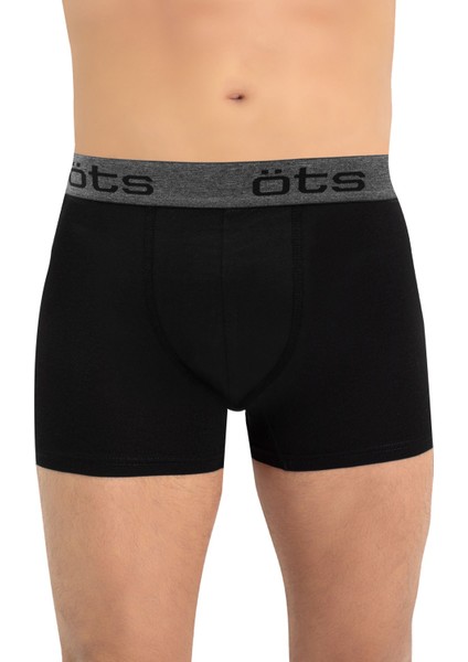 Erkek Boxer Lastik Detaylı (%96 Pamuk - %4 Elastan)