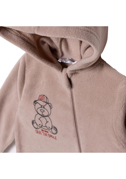 Erkek Bebek Polar Patiksiz Tulum Fermuarlı Uzun Kol Ribanalı Paça modelleri