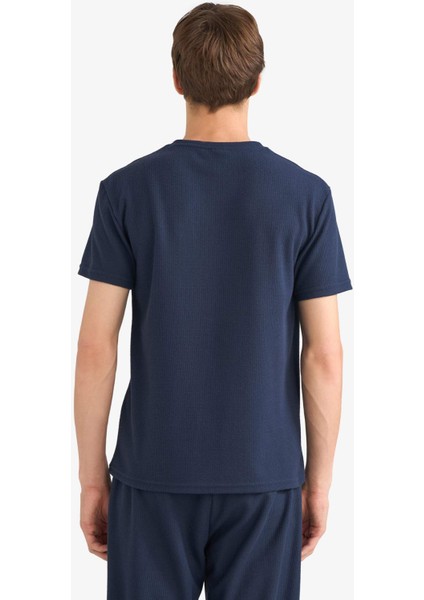 Pijama Takımı Waffle Kısa Kollu Üst Uzun Alt F5897AX25AU