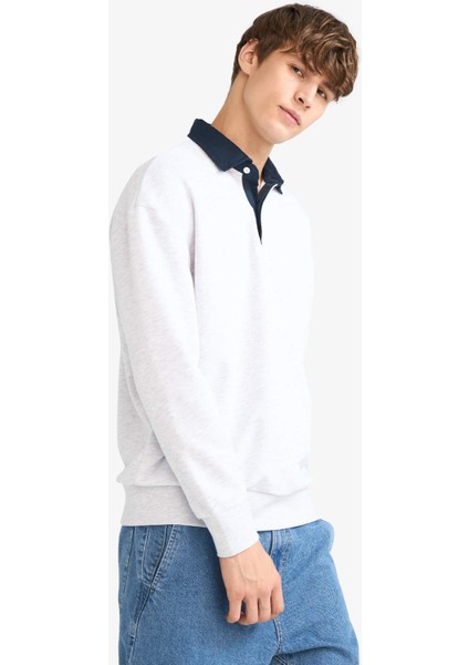 Boxy Fit Polo Yaka Sweatshirt E6523AX25AU modelleri