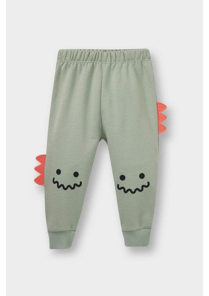 Erkek Bebek 2'li Takım 3D Dinozor Baskılı Sweatshirt Eşofman Altı F5070A525AU fiyatları