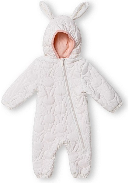 Kız Bebek Astronot Tulum Fermuarlı Uzun Kol Patikli