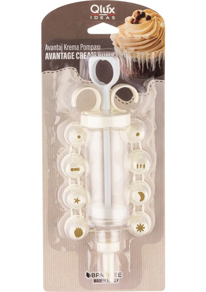 Qlux Krema Pompası Pasta Süsleme Krema Pompası Şırınga Tipi Krema Pompası Bpa Içermez